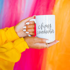 Chaos 16oz Ceramic Coffee Mug Funny Chaos Coordinator Mug For Busy Parents And Office BandsCo Straps