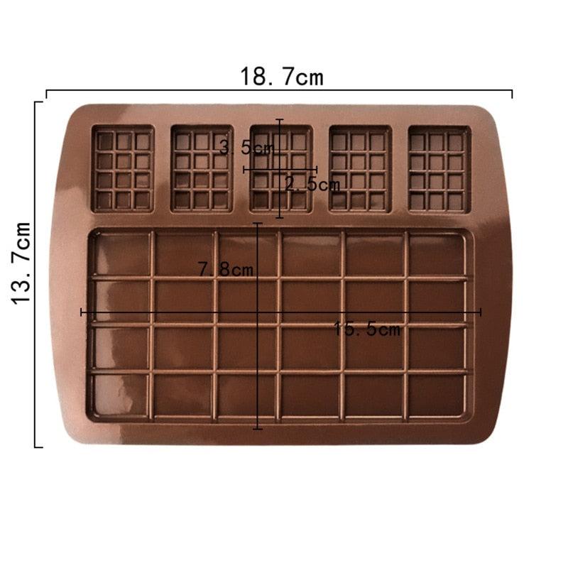 Chocolate Mold Silicone Waffle Pudding Baking Tool Love Fragments Shapes Mould Chocolate Chip Mold Baking Tool Cake Mold Popsicle Molds Non-Stick Silicone Candy Molds Stevvex