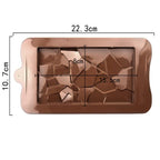 Chocolate Mold Silicone Waffle Pudding Baking Tool Love Fragments Shapes Mould Chocolate Chip Mold Baking Tool Cake Mold Popsicle Molds Non-Stick Silicone Candy Molds Stevvex