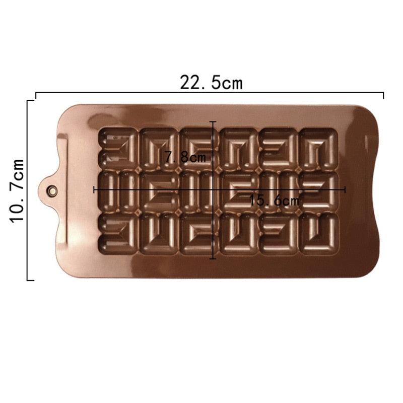 Chocolate Mold Silicone Waffle Pudding Baking Tool Love Fragments Shapes Mould Chocolate Chip Mold Baking Tool Cake Mold Popsicle Molds Non-Stick Silicone Candy Molds Stevvex