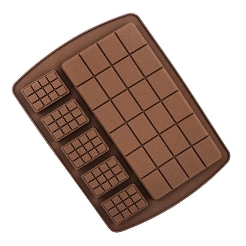 Chocolate Mold Silicone Waffle Pudding Baking Tool Love Fragments Shapes Mould Chocolate Chip Mold Baking Tool Cake Mold Popsicle Molds Non-Stick Silicone Candy Molds Stevvex