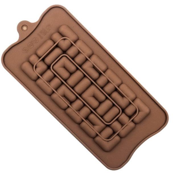 Chocolate Mold Silicone Waffle Pudding Baking Tool Love Fragments Shapes Mould Chocolate Chip Mold Baking Tool Cake Mold Popsicle Molds Non-Stick Silicone Candy Molds Stevvex