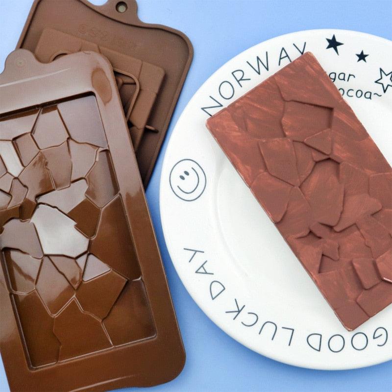 Chocolate Mold Silicone Waffle Pudding Baking Tool Love Fragments Shapes Mould Chocolate Chip Mold Baking Tool Cake Mold Popsicle Molds Non-Stick Silicone Candy Molds Stevvex