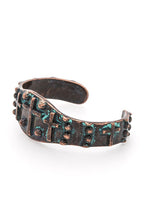 Christian Embossed Cross Cuff Bangle Adjustable Gold Tone