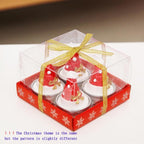 Christmas Candles Paraffin Home Desktop Decorations Tea light Candles Handmade Delicate Santa Snowman Acorn Tree Candles For Christmas Home Decoration Gifts Wedding Party Holiday Lights Christmas Ornaments Stevvex