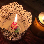 Christmas Candles Paraffin Home Desktop Decorations Tea light Candles Handmade Delicate Santa Snowman Acorn Tree Candles For Christmas Home Decoration Gifts Wedding Party Holiday Lights Christmas Ornaments Stevvex