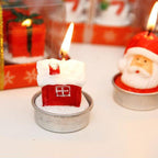 Christmas Candles Paraffin Home Desktop Decorations Tea light Candles Handmade Delicate Santa Snowman Acorn Tree Candles For Christmas Home Decoration Gifts Wedding Party Holiday Lights Christmas Ornaments Stevvex