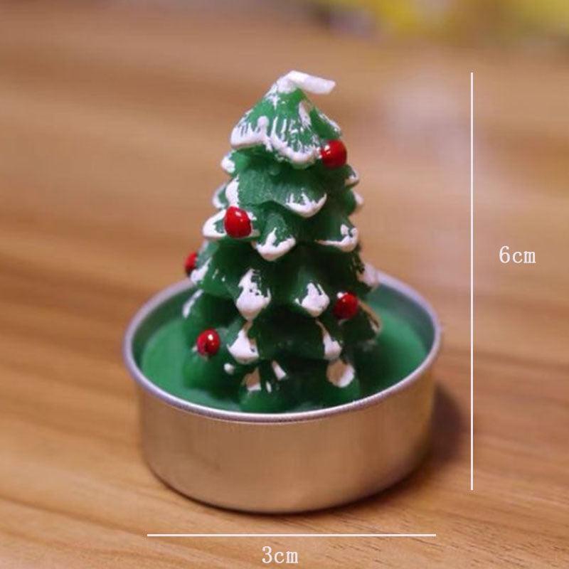 Christmas Candles Paraffin Home Desktop Decorations Tea light Candles Handmade Delicate Santa Snowman Acorn Tree Candles For Christmas Home Decoration Gifts Wedding Party Holiday Lights Christmas Ornaments Stevvex