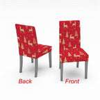 Christmas Chair Cover Stretch Spandex Digital Printed Silla Kitchen Dining Chair Covers Home Party Xmas Decor  Stretch Chair Cover for Dining Room Chair Protector Seat Cover Stretch Slipcover Christmas Bell Furniture For Living Room Ceremony Hotel Stevvex