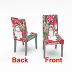 Christmas Chair Cover Stretch Spandex Digital Printed Silla Kitchen Dining Chair Covers Home Party Xmas Decor  Stretch Chair Cover for Dining Room Chair Protector Seat Cover Stretch Slipcover Christmas Bell Furniture For Living Room Ceremony Hotel Stevvex