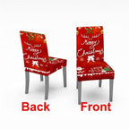 Christmas Chair Cover Stretch Spandex Digital Printed Silla Kitchen Dining Chair Covers Home Party Xmas Decor  Stretch Chair Cover for Dining Room Chair Protector Seat Cover Stretch Slipcover Christmas Bell Furniture For Living Room Ceremony Hotel Stevvex