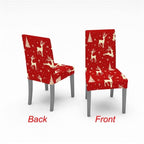 Christmas Chair Cover Stretch Spandex Digital Printed Silla Kitchen Dining Chair Covers Home Party Xmas Decor  Stretch Chair Cover for Dining Room Chair Protector Seat Cover Stretch Slipcover Christmas Bell Furniture For Living Room Ceremony Hotel Stevvex