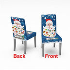 Christmas Chair Cover Stretch Spandex Digital Printed Silla Kitchen Dining Chair Covers Home Party Xmas Decor  Stretch Chair Cover for Dining Room Chair Protector Seat Cover Stretch Slipcover Christmas Bell Furniture For Living Room Ceremony Hotel Stevvex