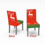 Christmas Chair Cover Stretch Spandex Digital Printed Silla Kitchen Dining Chair Covers Home Party Xmas Decor  Stretch Chair Cover for Dining Room Chair Protector Seat Cover Stretch Slipcover Christmas Bell Furniture For Living Room Ceremony Hotel Stevvex