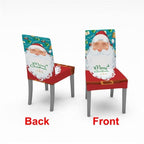 Christmas Chair Cover Stretch Spandex Digital Printed Silla Kitchen Dining Chair Covers Home Party Xmas Decor  Stretch Chair Cover for Dining Room Chair Protector Seat Cover Stretch Slipcover Christmas Bell Furniture For Living Room Ceremony Hotel Stevvex