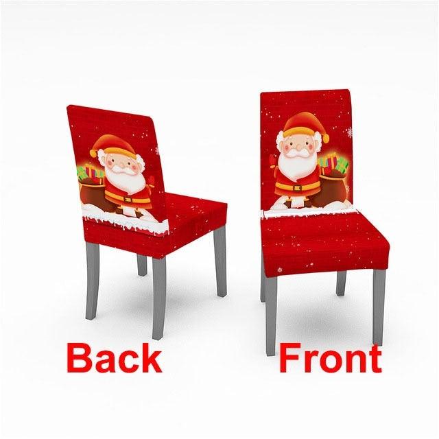 Christmas Chair Cover Stretch Spandex Digital Printed Silla Kitchen Dining Chair Covers Home Party Xmas Decor  Stretch Chair Cover for Dining Room Chair Protector Seat Cover Stretch Slipcover Christmas Bell Furniture For Living Room Ceremony Hotel Stevvex