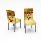 Christmas Chair Covers Santa Printed Elastic Stretch Dining Room Chair Slipcover Kitchen Seat Cover Spandex Home Decor chair Stretch Removable Washable Dining Room Chair Protector Slipcovers Christmas Decoration/Home Decor Dining Room Seat Cover Stevvex