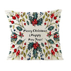 Christmas Cover Cushion For Home Decor Pillowcase Santa Claus Christmas Throw Pillow Covers Waterproof Outdoor Pillow Covers Cotton Linen Christmas Pillow Covers Linen Print Merry Christmas Navidad 2022 New Year Gift 45x45CM Stevvex