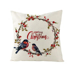 Christmas Cover Cushion For Home Decor Pillowcase Santa Claus Christmas Throw Pillow Covers Waterproof Outdoor Pillow Covers Cotton Linen Christmas Pillow Covers Linen Print Merry Christmas Navidad 2022 New Year Gift 45x45CM Stevvex