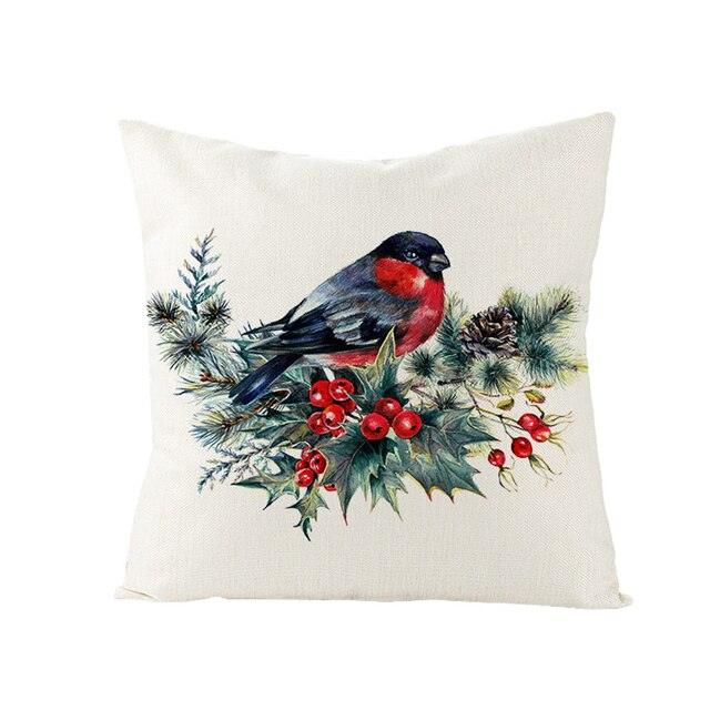 Christmas Cover Cushion For Home Decor Pillowcase Santa Claus Christmas Throw Pillow Covers Waterproof Outdoor Pillow Covers Cotton Linen Christmas Pillow Covers Linen Print Merry Christmas Navidad 2022 New Year Gift 45x45CM Stevvex