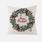 Christmas Cover Cushion For Home Decor Pillowcase Santa Claus Christmas Throw Pillow Covers Waterproof Outdoor Pillow Covers Cotton Linen Christmas Pillow Covers Linen Print Merry Christmas Navidad 2022 New Year Gift 45x45CM Stevvex