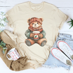 Christmas Cuddle Bear Tee Peachy Sunday