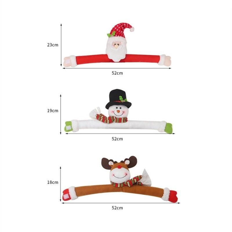 Christmas Curtain Buckle Tieback Flannel Door Curtain Home DecorateChristmas Trees New Year Snowmen Window Decorations Curtain Holdback Fastener Clamp Wine Bottle Topper Hugger Holder Snowman Christmas Ornaments Home Decor Stevvex
