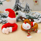 Christmas Curtain Buckle Tieback Flannel Door Curtain Home DecorateChristmas Trees New Year Snowmen Window Decorations Curtain Holdback Fastener Clamp Wine Bottle Topper Hugger Holder Snowman Christmas Ornaments Home Decor Stevvex