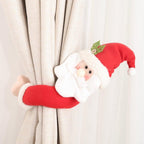 Christmas Curtain Buckle Tieback Flannel Door Curtain Home DecorateChristmas Trees New Year Snowmen Window Decorations Curtain Holdback Fastener Clamp Wine Bottle Topper Hugger Holder Snowman Christmas Ornaments Home Decor Stevvex
