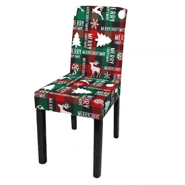Christmas Decoration Set Stylish Christmas Chair Cover Decoration Jacquard Removable Washable Cushion Covers Armchair Modern For Home Banquet Hotel Spandex Holiday Parsons Chair Cover for Christmas Decoration Home Decor Ceremony Santa Claus Stevvex
