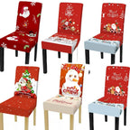 Christmas Decoration Set Stylish Christmas Chair Cover Decoration Jacquard Removable Washable Cushion Covers Armchair Modern For Home Banquet Hotel Spandex Holiday Parsons Chair Cover for Christmas Decoration Home Decor Ceremony Santa Claus Stevvex
