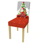 Christmas Decoration Set Stylish Christmas Chair Cover Decoration Jacquard Removable Washable Cushion Covers Armchair Modern For Home Banquet Hotel Spandex Holiday Parsons Chair Cover for Christmas Decoration Home Decor Ceremony Santa Claus Stevvex