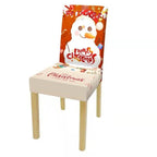 Christmas Decoration Set Stylish Christmas Chair Cover Decoration Jacquard Removable Washable Cushion Covers Armchair Modern For Home Banquet Hotel Spandex Holiday Parsons Chair Cover for Christmas Decoration Home Decor Ceremony Santa Claus Stevvex