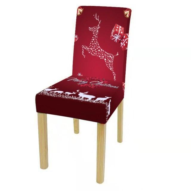 Christmas Decoration Set Stylish Christmas Chair Cover Decoration Jacquard Removable Washable Cushion Covers Armchair Modern For Home Banquet Hotel Spandex Holiday Parsons Chair Cover for Christmas Decoration Home Decor Ceremony Santa Claus Stevvex