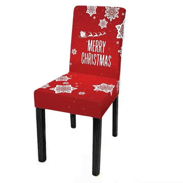 Christmas Decoration Set Stylish Christmas Chair Cover Decoration Jacquard Removable Washable Cushion Covers Armchair Modern For Home Banquet Hotel Spandex Holiday Parsons Chair Cover for Christmas Decoration Home Decor Ceremony Santa Claus Stevvex
