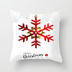 Christmas Decorations Snowflake Santa Claus Merry Christmas Cover Cushion Pillowcase Xmas Holiday Couch Pillows Rustic Christmas Decorations Winter Pillowcase for Living Room Home Happy New Year Stevvex