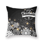 Christmas Decorations Snowflake Santa Claus Merry Christmas Cover Cushion Pillowcase Xmas Holiday Couch Pillows Rustic Christmas Decorations Winter Pillowcase for Living Room Home Happy New Year Stevvex