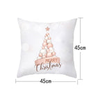 Christmas Decorations Snowflake Santa Claus Merry Christmas Cover Cushion Pillowcase Xmas Holiday Couch Pillows Rustic Christmas Decorations Winter Pillowcase for Living Room Home Happy New Year Stevvex