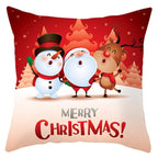 Christmas Decorations Snowflake Santa Claus Merry Christmas Cover Cushion Pillowcase Xmas Holiday Couch Pillows Rustic Christmas Decorations Winter Pillowcase for Living Room Home Happy New Year Stevvex