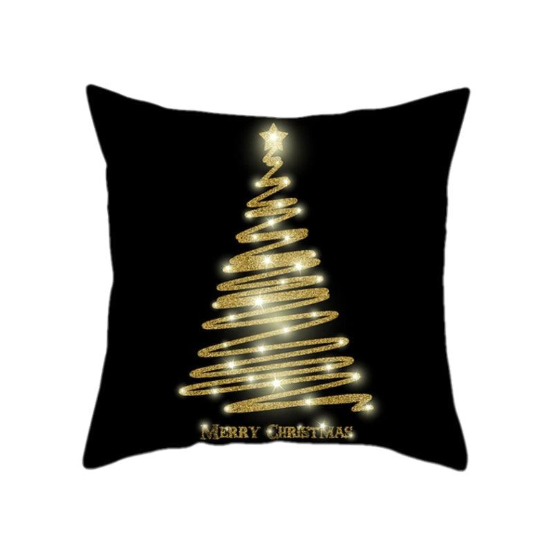 Christmas Decorations Snowflake Santa Claus Merry Christmas Cover Cushion Pillowcase Xmas Holiday Couch Pillows Rustic Christmas Decorations Winter Pillowcase for Living Room Home Happy New Year Stevvex