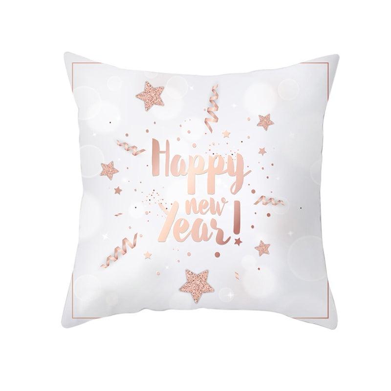 Christmas Decorations Snowflake Santa Claus Merry Christmas Cover Cushion Pillowcase Xmas Holiday Couch Pillows Rustic Christmas Decorations Winter Pillowcase for Living Room Home Happy New Year Stevvex