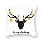 Christmas Decorations Snowflake Santa Claus Merry Christmas Cover Cushion Pillowcase Xmas Holiday Couch Pillows Rustic Christmas Decorations Winter Pillowcase for Living Room Home Happy New Year Stevvex