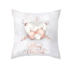 Christmas Decorations Snowflake Santa Claus Merry Christmas Cover Cushion Pillowcase Xmas Holiday Couch Pillows Rustic Christmas Decorations Winter Pillowcase for Living Room Home Happy New Year Stevvex