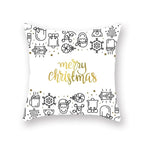 Christmas Decorations Snowflake Santa Claus Merry Christmas Cover Cushion Pillowcase Xmas Holiday Couch Pillows Rustic Christmas Decorations Winter Pillowcase for Living Room Home Happy New Year Stevvex