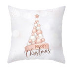 Christmas Decorations Snowflake Santa Claus Merry Christmas Cover Cushion Pillowcase Xmas Holiday Couch Pillows Rustic Christmas Decorations Winter Pillowcase for Living Room Home Happy New Year Stevvex
