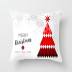 Christmas Decorations Snowflake Santa Claus Merry Christmas Cover Cushion Pillowcase Xmas Holiday Couch Pillows Rustic Christmas Decorations Winter Pillowcase for Living Room Home Happy New Year Stevvex