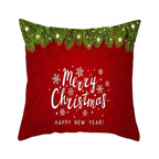 Christmas Decorations Snowflake Santa Claus Merry Christmas Cover Cushion Pillowcase Xmas Holiday Couch Pillows Rustic Christmas Decorations Winter Pillowcase for Living Room Home Happy New Year Stevvex