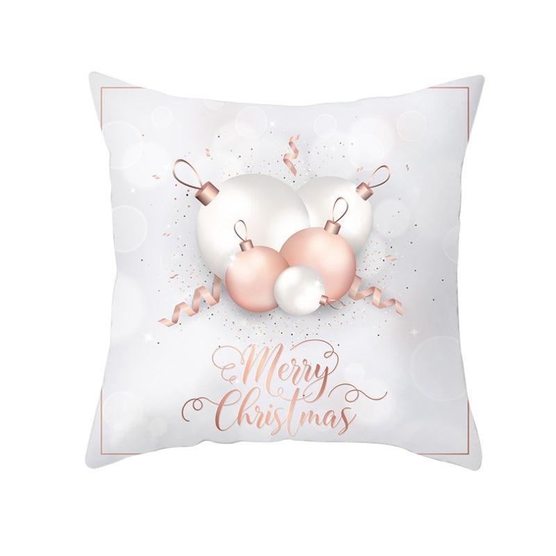 Christmas Decorations Snowflake Santa Claus Merry Christmas Cover Cushion Pillowcase Xmas Holiday Couch Pillows Rustic Christmas Decorations Winter Pillowcase for Living Room Home Happy New Year Stevvex