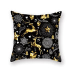 Christmas Decorations Snowflake Santa Claus Merry Christmas Cover Cushion Pillowcase Xmas Holiday Couch Pillows Rustic Christmas Decorations Winter Pillowcase for Living Room Home Happy New Year Stevvex