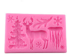 Christmas Deer Silicone Mold Snowflake Chocolate Candy Molds Cake Decorating Tools Kitchen Baking Moulds Christmas Theme Silicone Mold Snowflake Tree Deer Dessert Ice Cube Candy Chocolate Mold Stevvex